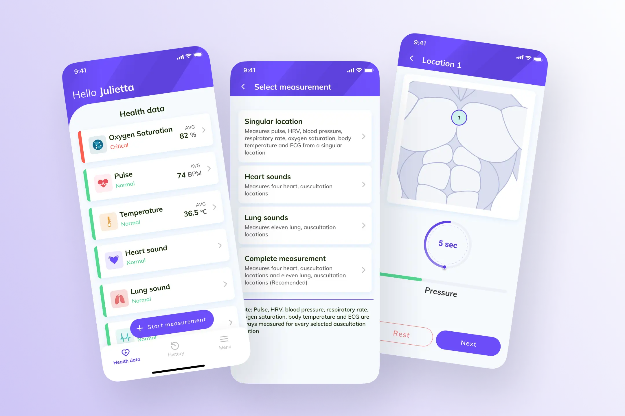 Vital signs - Personal health navigator app