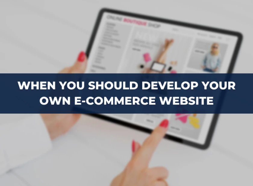 When You Should Develop Your Own E-Commerce Website?